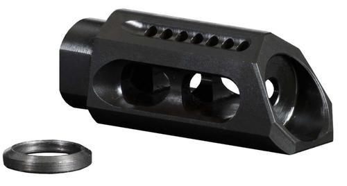 Yankee Hill Slant Muzzle Brake Black Steel with 1/2"-28 tpi Threads & 2.50" OAL for 5.56x45mm NATO AR-Platform