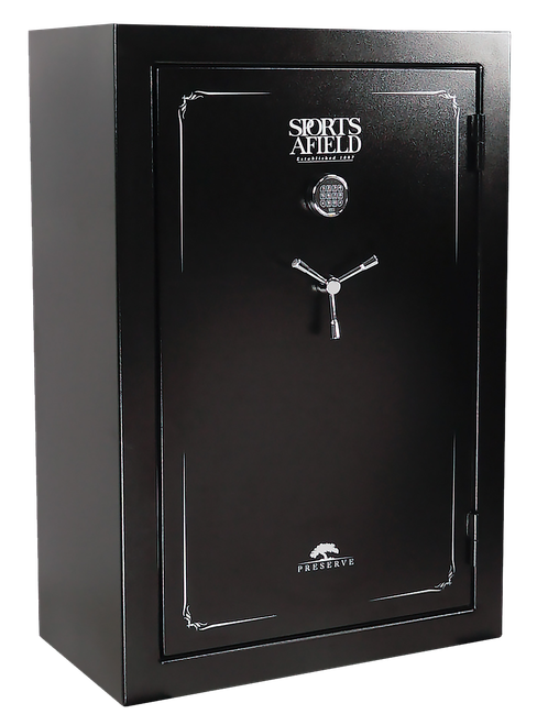 Sports Afield Preserve SA5940P Keypad/Key Entry Black Textured Steel Holds 40 + 8 59" H x 40" W x 22" D Fireproof- Yes, Freight Quote Required