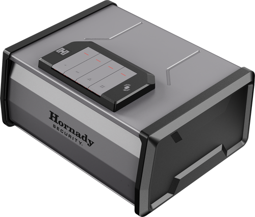 Hornady One-Gun DIGI-Vault, Heavy-Duty Steel Construction, Programmable 4-6 Digit Keypad, Backup Key, Black and Gray