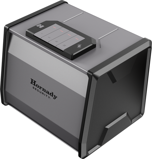 Hornady Two-Gun DIGI-Vault, Heavy-Duty Steel Construction, Programmable 4-6 Digit Keypad, Backup Key, Black and Gray