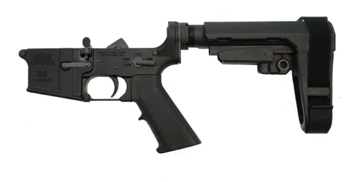 PSA AR15 Pistol Lower Complete Stealth Classic SBA3 Brace Black