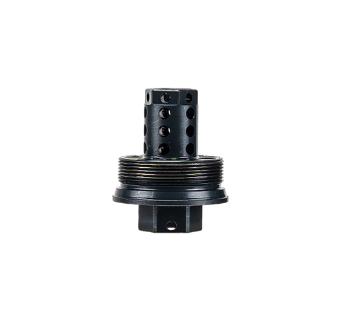 IWI HUB-T, Adaptor, 1/2X28, Stainless Steel Construction, Black