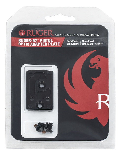 Ruger 97023 Ruger-57 Optic Adapter Plate 6061-T6 Aluminum Black Hardcoat Anodized