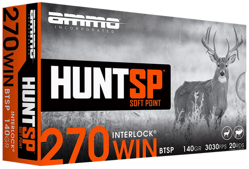 Ammo Inc Hunt 270 Win 140gr, Soft Point, 20rd Box