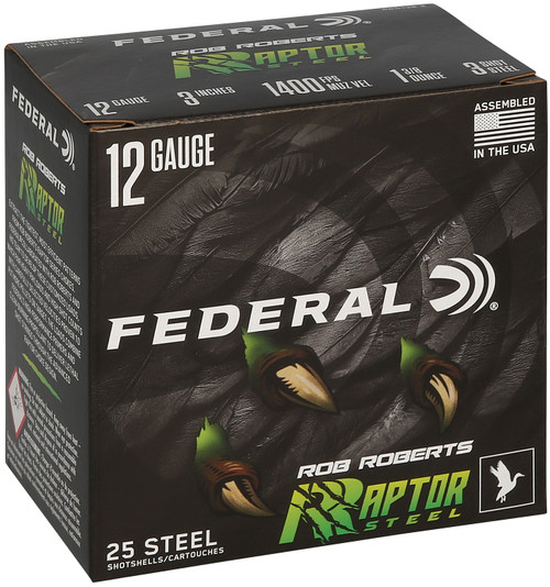 Federal Rob Roberts Raptor 12 Gauge 3" 1 3/8oz 3Shot, 25rd Box