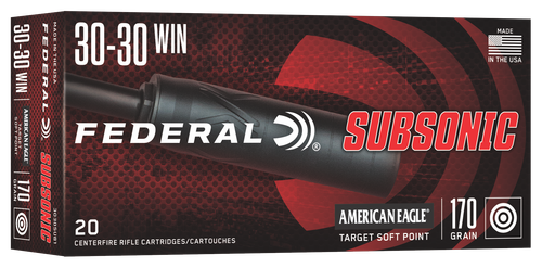 Federal 30-30 WIN 170gr SP Subsonic 20rd 10BX/CS