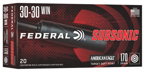 Federal 30-30 WIN 170gr SP Subsonic 20rd 10BX/CS