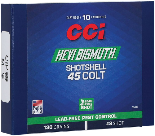 CCI Pest Control HEVI-Bismuth 45 Colt 130gr Shotshell #8 Shot, Aluminum Case, 10rd Box