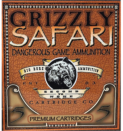 Grizzly Ammo 450 Rigby 500gr Solid Brass, 5rd Box