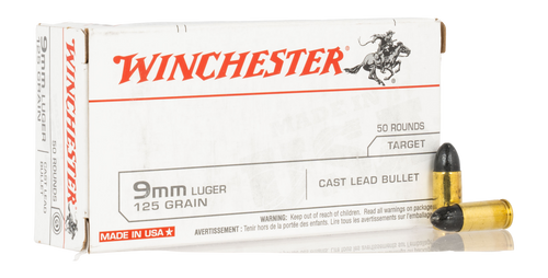 WIN 9mm USA Target FMJ 125gr, 50rd Box