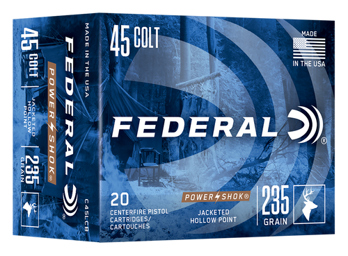 Federal Power-Shok 45Colt 235gr Jacketed Hollow Point, 20rd Box