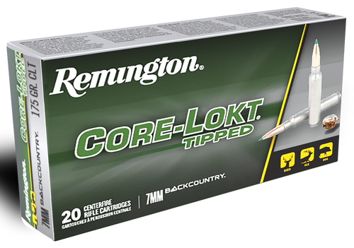 Remington Core-Lokt Tipped, 7MM Backcountry, 175gr, Jacketed Soft Point, 20rd per Box