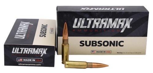 ULTRAMAX Ammunition Subsonic 338 ARC 300gr Hollow Point Boat Tail Match 20 Per Box/10 Case