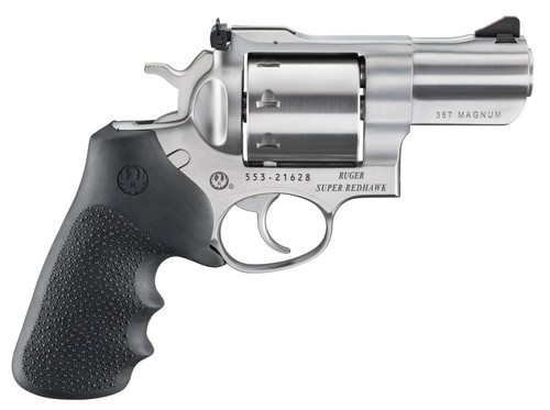 Ruger Super Redhawk Alaskan 357 Mag/38 Special 8 Shot 2.50" SS Cylinder, Satin SS Barrel & Frame, Hogue Tamer Monogrip Grip
