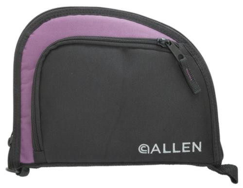 Allen Auto-Fit 1-Pocket Handgun Case Measures 9.5x7.25 Inches Black/Purple