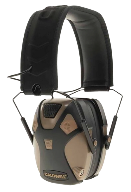 Caldwell E-Max Electronic Hearing Muff 23 dB Flat Dark Earth/Black Ear Cup with Black Headband