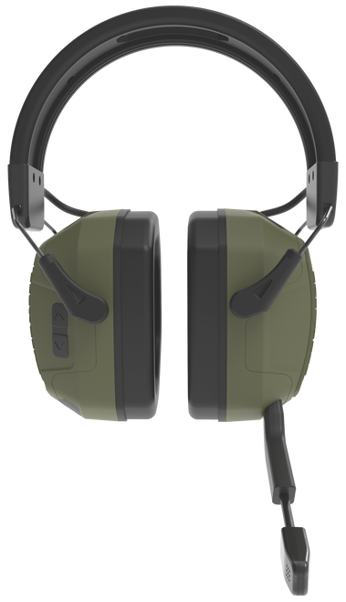 Caldwell E-Max Comms, Hearing Protection, Ambidextrous Boom Microphone, Bluetooth Connectivity, Olive Drab Green and Black