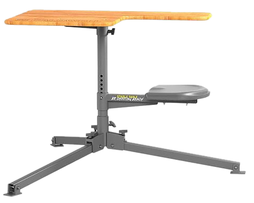 Caldwell Stable Table, BR Shooting Bench, Adjustable Shooting Rest, 45"x28" Red Oak Bench Top
