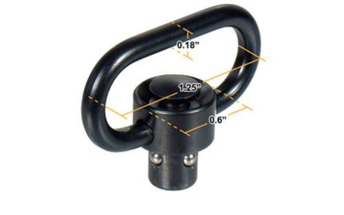 UTG Sling Swivel, 1.38", Push Button Quick Detach, Black