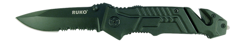 Ruko 440A 3-1/4"Black Rubber Folding