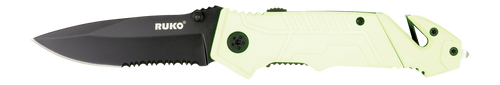 Ruko 440A 3-1/4"HIVIZ Green Folding RUK0144SHG-CS