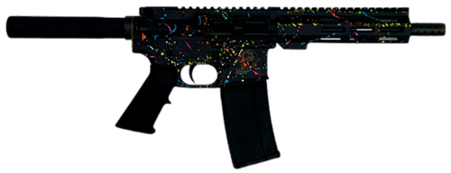 Great Lakes AR15 Pistol 223 Wylde, 7.5" SS Barrel, Splatter Black, 30rd