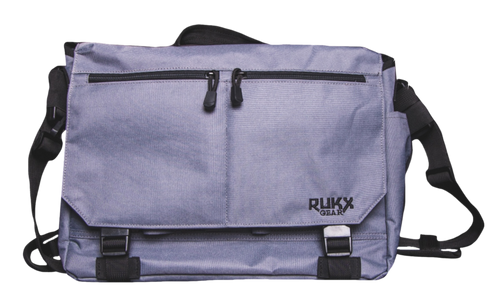 Rukx Gear Discrete Carry Business Bag Smoke Gray with Hidden Pistol Compartment, 16" Laptop Sleeve, 9 Interior Pockets, 3 Exterior Pockets & Mil-Spec Buckles 15" W x 11" H Interior Dimensions