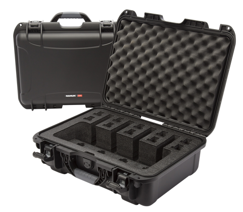 Nanuk 925-4UP1 925 4 UP Pistol Case Waterproof Black Resin with Closed-Cell Foam Padding 17" L x 11.80" W x 6.40" H Interior Dimensions