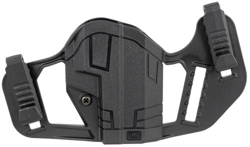 Uncle Mike's Apparition Hip Holster IWB/OWB Style made of Polymer with Black & Belt Clip Mount Type fits Glock 43 & 43X; Springfield Hellcat for Ambidextrous