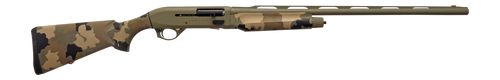 Silver Eagle Alpha 2 20 Ga 3" 4rd,26" Olive Drab Green Cerakote Vent Rib Barrel & Receiver, Fixed Old School Camo Synthetic Stock