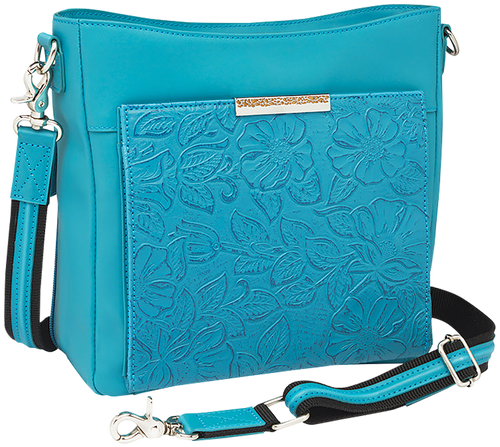 Gun Tote'n Mamas Gtm-98/ocean Slim Crossbody Brushd Lmbskn