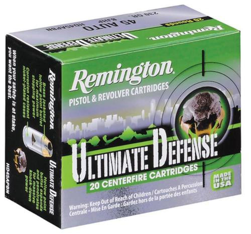 Remington Ultimate Home Defense 9mm 124gr, Brass Jacketed Hollow Point 20rd Box