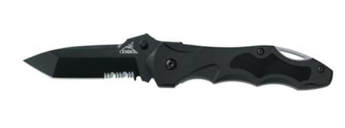Gerber Kiowa - Tanto, Black - Serrated, Pocket Folding Knives