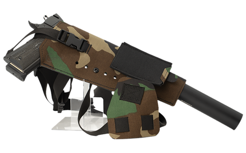 Cole-TAC Varmint Wrangler XL, Chest Holster, Fits Most Full Size s with Suppressors Attached and Weapon Mounted Light, M81 Camo