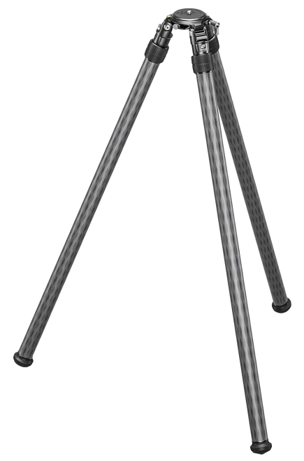 Leofoto Inverted 2 Section Carbon Fiber Tripod Tripod 5.43"-64.49" High Black Aluminum