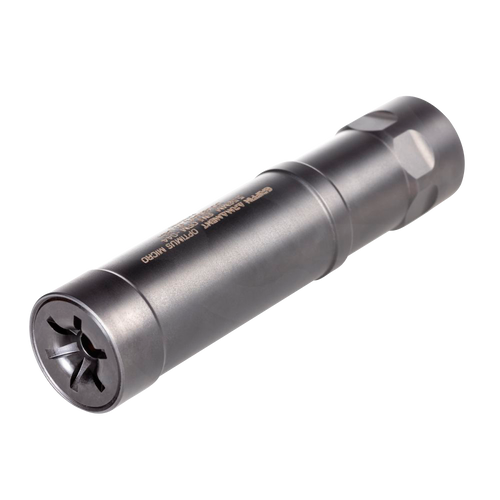 Griffin Armament Optimus Micro 5.3", Rated for 22 LR, 22 WMR, 17HMR, 5.7MM, 5.56, 204 Rug, 224WBY, 22-250 REM, 17-4PH Stainless, Black, Includes Direct Thread Mount 1/2X28, 8.5oz