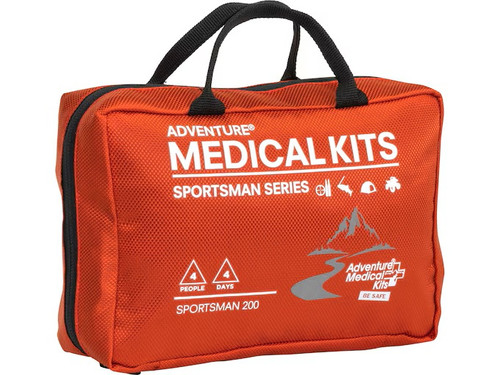 Adventure Medical Kits Sportsman 200 Medical Kit Treats Injuries/Illnesses Red