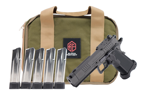 Alpha Foxtrot AF1911 Romulus Promo Package 9mm 20rd, 4.25" Threaded Compensated Barrel, Optic Ready/Serrated Slide & Frame Beavertail