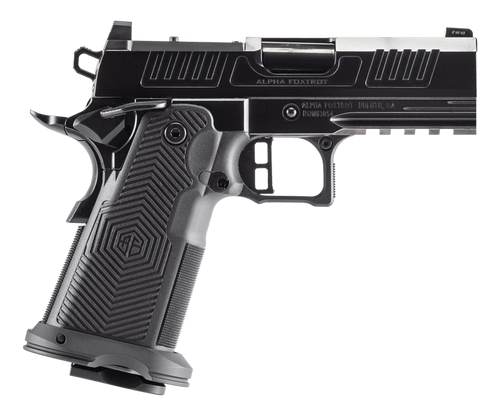 Alpha Foxtrot AF1911 Romulus 9mm, 3.50" Barrel, Polished Stainless, Optic Ready, Serrated, Beavertail, Rail, RMR/RMSc, 20rd