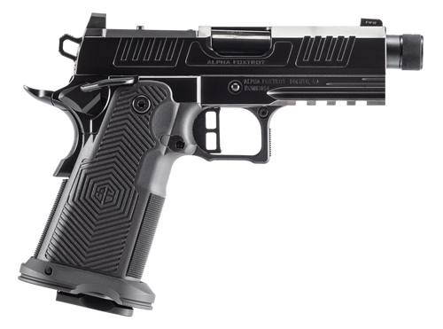 Alpha Foxtrot 19 AF1911 Romulus 9mm, 3.5" Threaded Barrel, Polished Stainless, Optic Ready, Serrated, Beavertail, Rail, RMR/RMSc, 20rd