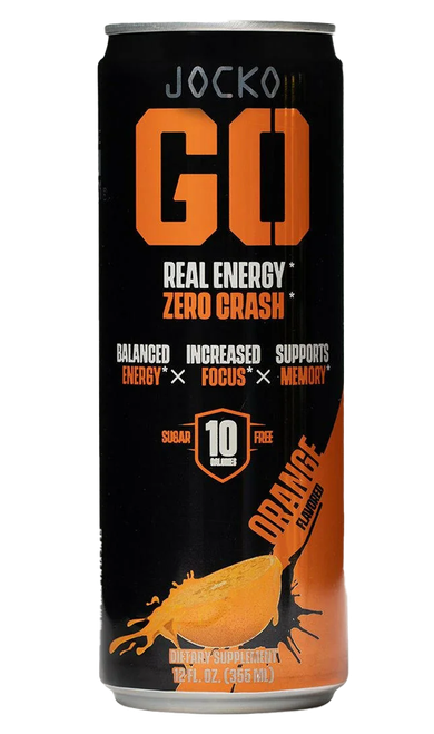 Jocko Fuel Orange Energy Drinks 12oz 12Pack