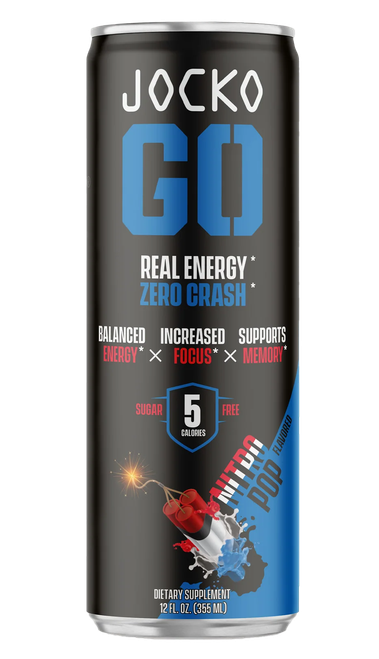 Jocko Fuel Nitro Pop Energy Drinks 12oz 12Pack
