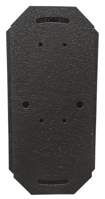 Skull Hooker Shoulder Flush Mount, Large, Powder Coat Black