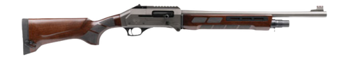 Panzer Arms FS1 Pro 12 Ga Semi-Auto 3" 4rd, 20" Black Shrouded Barrel, Disruptive Gray Cerakote Aluminum Receiver Picatinny Rail, Fixed Walnut Stock