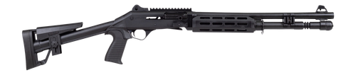Panzer Arms M4 Speed Pro 12 Ga 3" 5rd, 18.50" Black Ported Barrel, Black Aluminum Receiver Picatinny Rail, M-Lok Handguards, Black Skeleton Grip, Ambidextrous