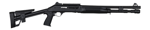 Panzer Arms M4 Semi-Auto 3" 5rd,18.50" Black Barrel, Black Aluminum Receiver Picatinny Rail, Black Skeleton Synthetic Stock & Grip