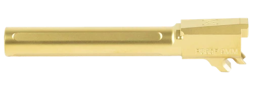 True Precision Barrel, 9mm, Fits P365 Fuse, TiN Gold, Threaded Barrel, 1/2x28 Thread Pitch