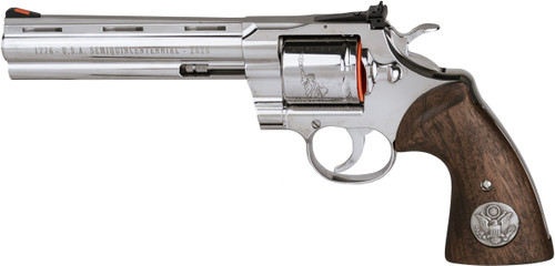 Colt Python 250th Anniversary Edition 357 Mag, 6" Barrel, Polished Stainless, 6rd