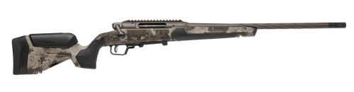 Savage Arms 110 Core Hunter Pro 308 Winchester, 20" Spiral Fluted Barrel, Threaded, CerakoteFinish, Gun Metal Bronze, Woodland Camo Synthetic Stock, 3rd, Includes Muzzle Brake