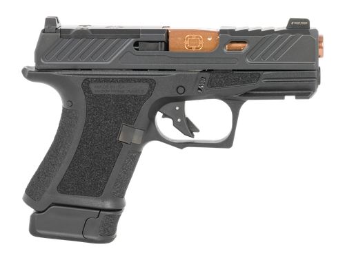 Shadow Systems CR920 Elite 9mm, 3.4" Bronze Match Barrel, Black Nitride, Optic Cut-Serrated-Windowed Stainless Slide, Black, 13rd